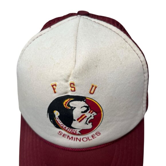 Florida State Seminoles Snapback Trucker Hat Cap Dad FSU Football Vintage 80's - Picture 9 of 12